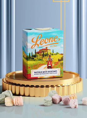 Leone蕾欧娜颗粒硬糖 意大利风景混合口味 圣诞糖香口糖果27g