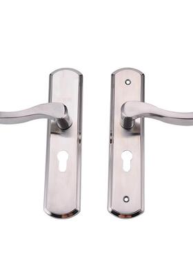 新款直销不锈钢房门锁木门通用款执手锁具室内卧室门换锁孔距可调