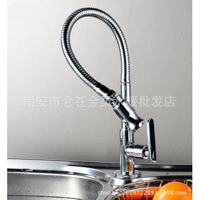 新款直销铜立式万向旋转水龙头 百变旋转龙头厨房水槽龙头 面盆龙