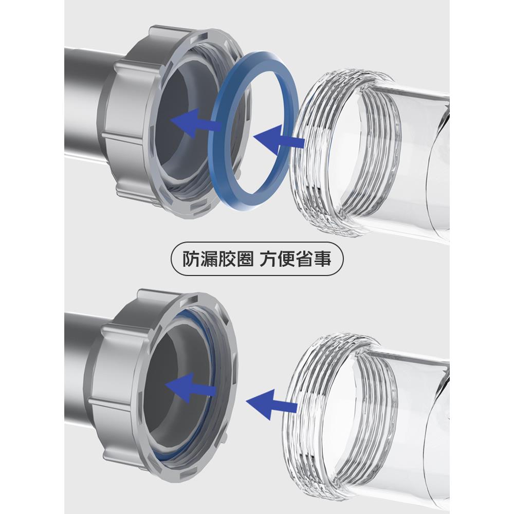 新款直销J6DA厨房下水管套装洗菜盆配件洗碗槽排水道双水槽池防臭