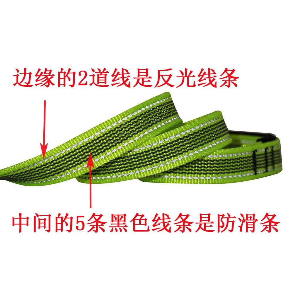 新款直销跨境宠物新款项圈尼龙夜间安全反光防滑宠物牵引绳狗绳狗
