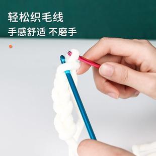 直销27CM彩色阿富汗钩针毛衣编织工具钩针套装 新款 金属氧化铝钩针