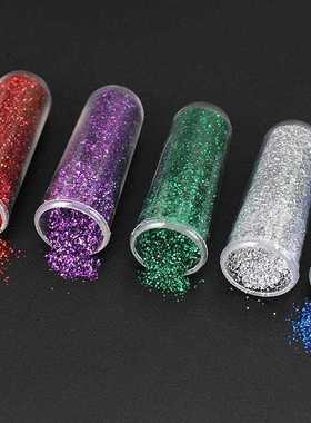 直销新款金葱粉瓶装金粉试管装闪粉亮片DIY手工绘画美甲闪光粉亮