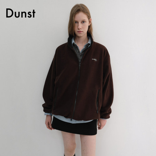 Dunst2026冬季新品中性风抓绒半高领休闲拉链卫衣外套UDJU6D135