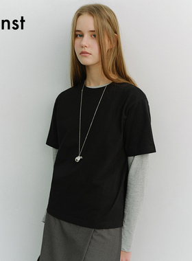 Dunst【嘟颖doyeong同款】2026春季中性宽松多色圆领T恤UDTS6A112