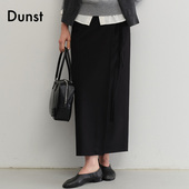 女士腰带装 Dunst 肉团夫斯基同款 饰直筒长裙半身裙UDSK5C207