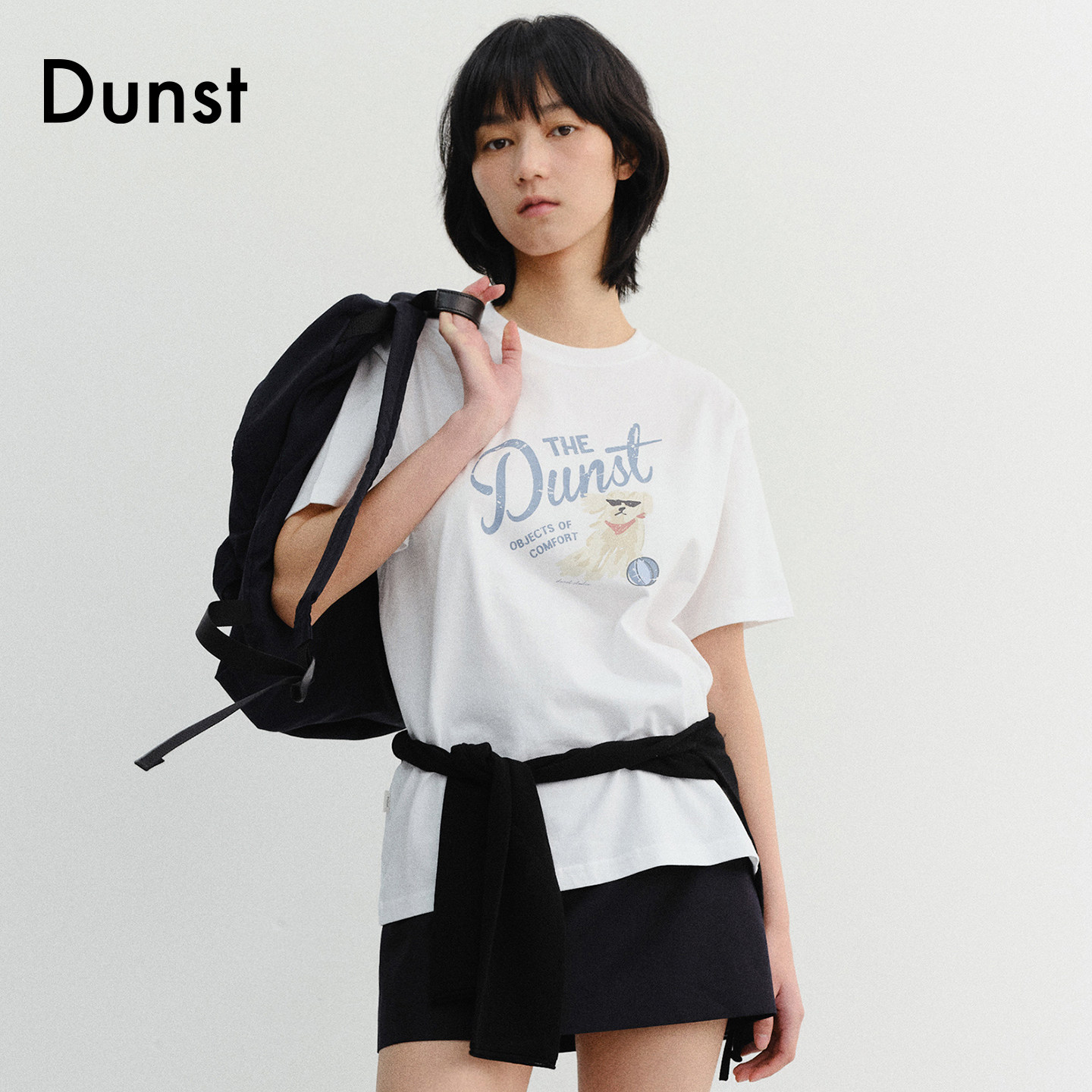 Dunst【允熙yunnnie同款】26夏季新品小狗印花短袖T恤UDTS6B127
