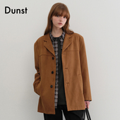 Dunst 允仔同款 中性风复古感仿麂皮绒面革夹克外套UDJA5C110