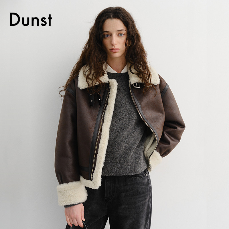 Dunst【白逸帆同款】2025冬季新品宽松剪裁飞行夹克外套UDJU5D123