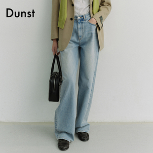 微宽松复古水洗阔腿牛仔裤 女士长裤 UDPA6A208 新品 Dunst2026春季