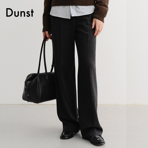Dunst2025冬季新品女士干练简约微宽松直筒休闲裤UDPA5D221