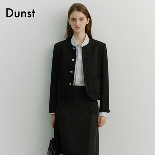 奢华中性经典 经典 毛圈花呢短夹克外套UDJA6A108 新品 Dunst2026春季