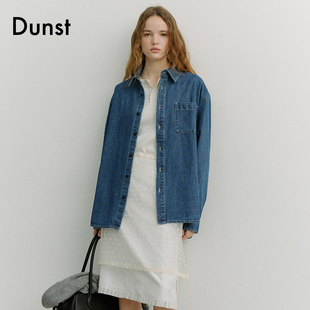 Dunst2026春季新品中性时尚水洗复古风宽松剪裁单宁衬衫UDSH6A102