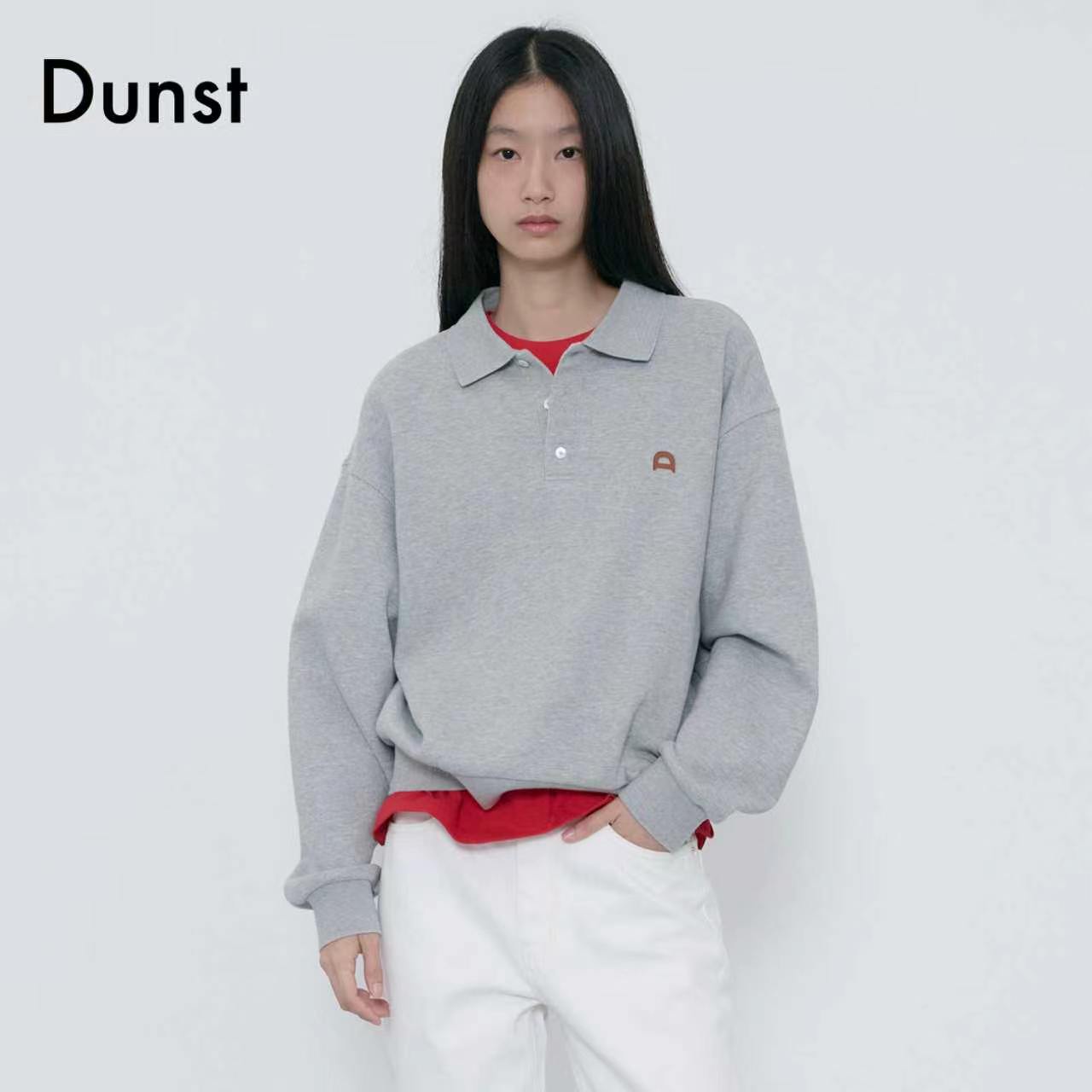 Dunst【tynnna.Y同款】26秋季新品logo装饰翻领休闲卫衣UDTS6C110