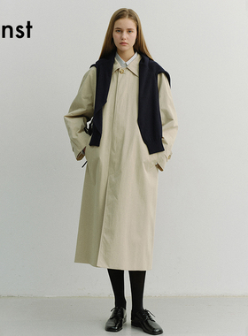 Dunst【艺只喵喵同款】2026春季新品中性精裁长款风衣UDTR6A101