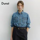 Dunst2026春季 复古上衣UDSH6A101 微宽松中性风时尚 新品 牛仔衬衫