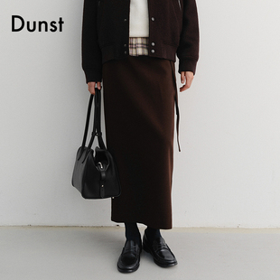 女士束腰带装 2025冬新品 饰直筒长裙UDSK5D235 允仔同款 Dunst
