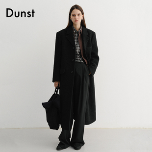 Dunst2025冬季 中性风单排三粒扣羊毛圈圈呢大衣外套UDCO5D122 新品