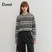 Dunst UDSW5C108 中性温暖复古费尔岛毛衣针织衫 允仔 肉团同款