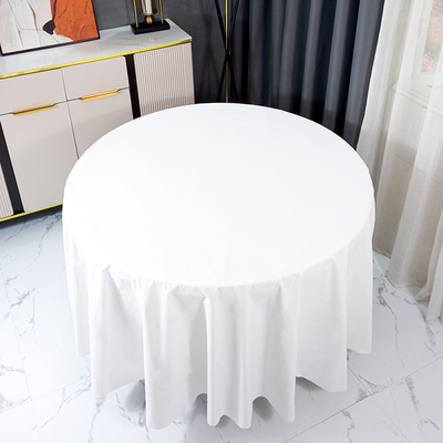 瓷白一次性桌布圆桌大尺寸台布