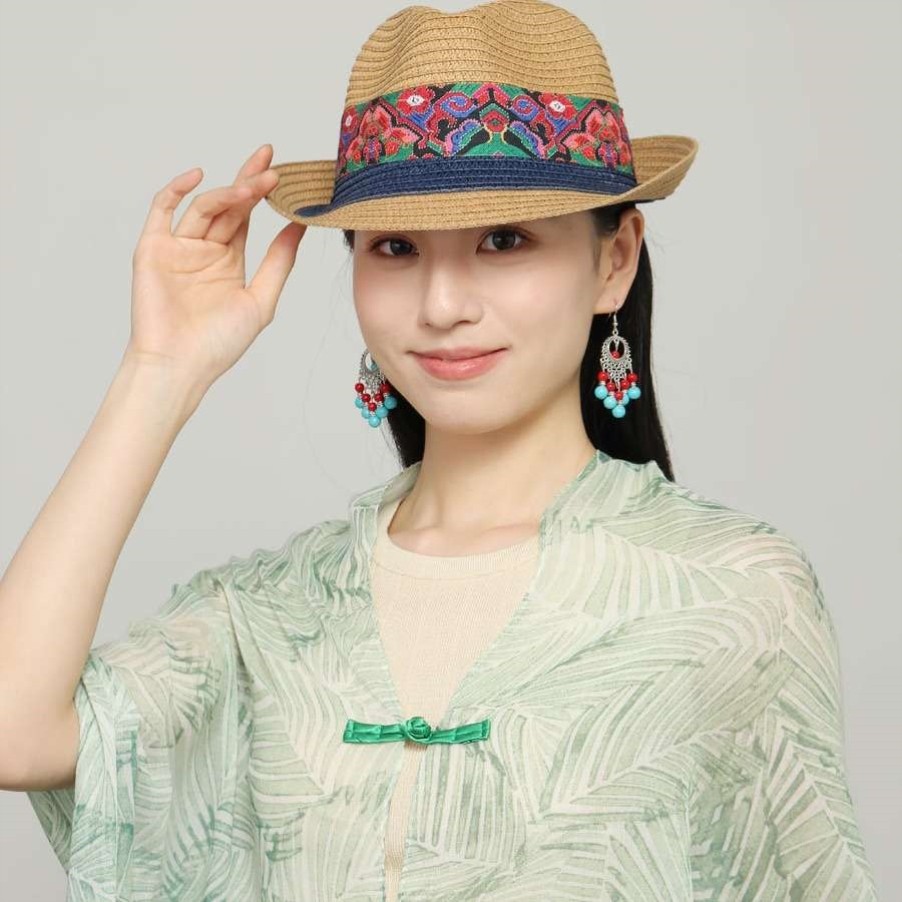 草帽帽子女2024民族风小礼帽海边沙滩防晒遮阳春夏季度假旅行韩版