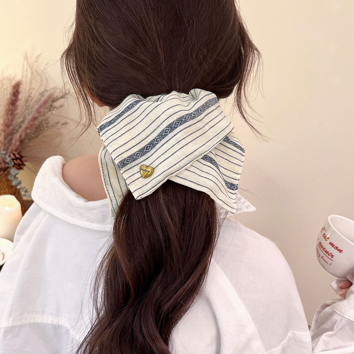 复古方形条纹大肠发圈扎马尾耐用发绳秋冬新款温柔发绳方巾发圈,饰品/流行首饰/时尚饰品新,发饰,淘宝优惠券,粉丝福利购,淘宝优惠卷