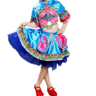 三月三儿童苗族演出服女童彝族广西壮族舞蹈瑶族侗族少数民族服装