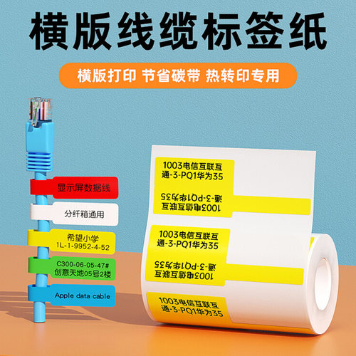 精臣Z401/z401/b50/b50w线缆标签纸防水通信机房p型刀型网络光纤