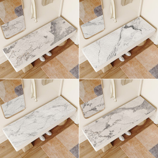 入户换鞋凳坐垫软包防滑大理石纹垫定制卡座垫玄关门口穿鞋柜垫子