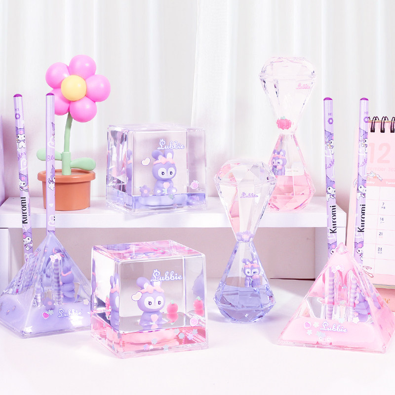 创意可爱紫星兔入油小摆件治愈解压油漏油滴沙漏生日礼物儿童少女,家居饰品,桌面摆件,淘宝优惠券,粉丝福利购,淘宝优惠卷