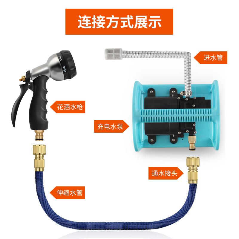 便携手提充电式自吸抽水泵小型浇菜神器浇水田园家用洗车清洁农用