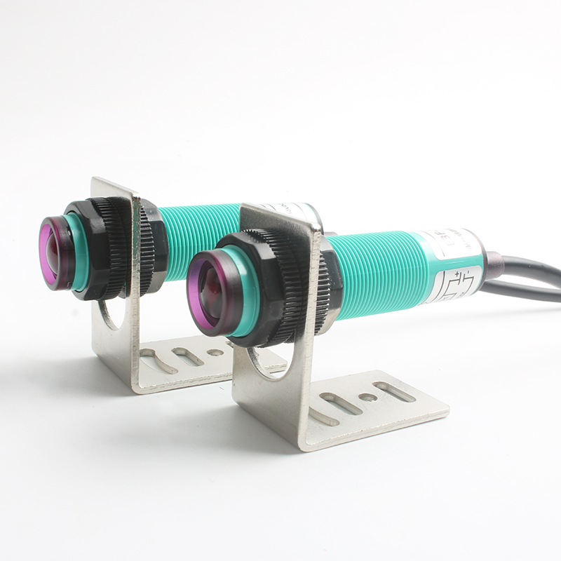 M18红外线感应光电开关24V传感器对射式直流三线常开10米5DN1/5C1