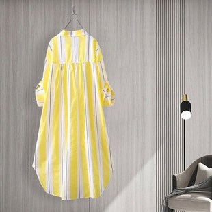 雪纺防晒衬衫女中长款时尚宽松遮屁股夏季薄款外搭空调衫外套上衣