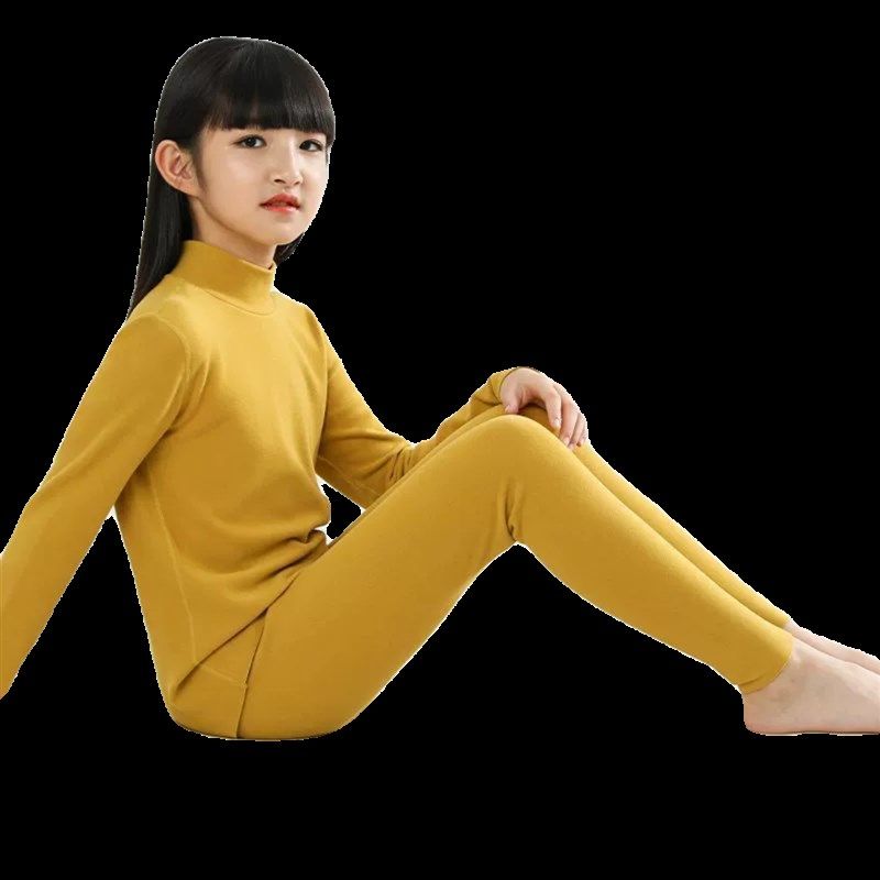 儿童保暖内衣套装2023德绒发热女童打底双面绒加厚半高领秋衣秋裤,童装/婴儿装/亲子装,内衣套装,淘宝优惠券,粉丝福利购,淘宝优惠卷