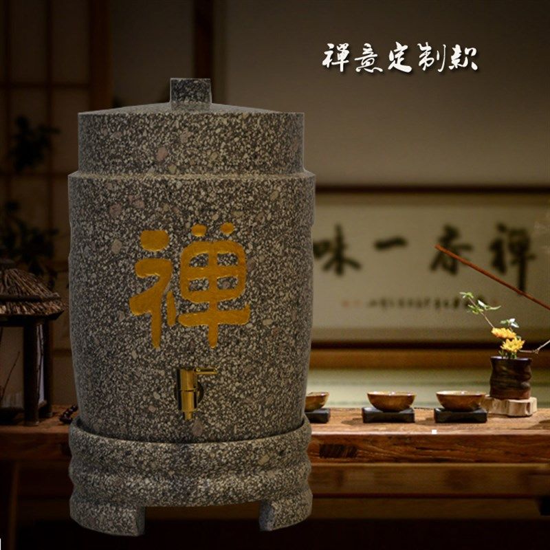 包邮特级麦饭石水缸 水桶饮水机原石储水罐 创意雕刻 接受定制
