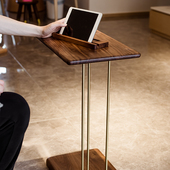 实木沙发边几可升降旋转床头桌子客厅茶台迷你C型角几小制木工坊