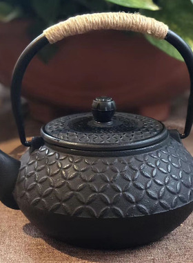 中式铸铁壶复古工艺品摆设酒店售楼处茶室软装茶文化仿古茶壶摆件