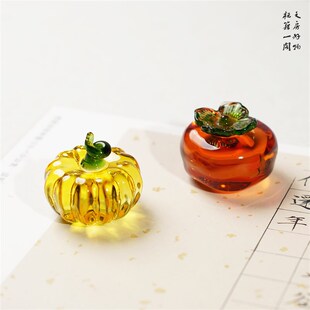 水晶镇纸镇尺柿子南瓜书法专用纸镇压纸毛笔压纸石镇石压书神器