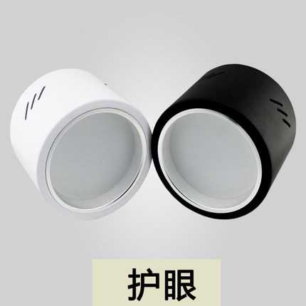 led明装筒灯cob圆柱形吊线筒灯吸顶式过道商用工程天花灯射灯