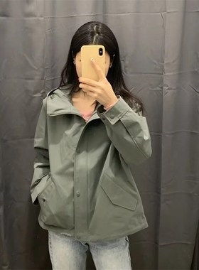 日单2024春季女装休闲连帽登山服宽松百搭夹克外套上衣女465467