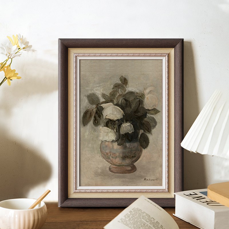 五月画馆复古油画框挂画24年新款美式中古风照片墙油画海报画框
