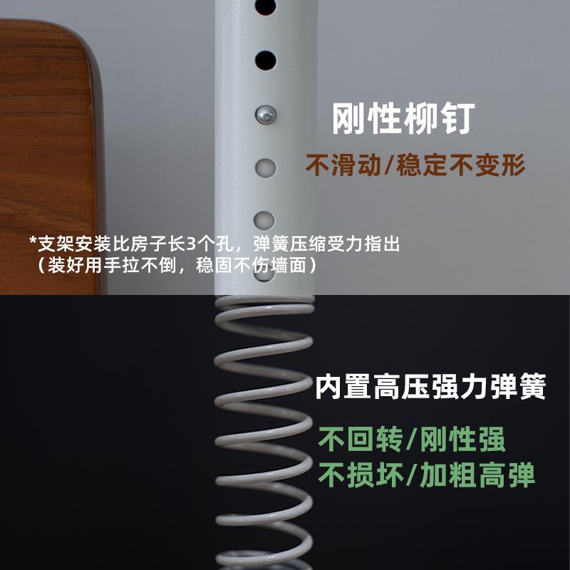 新版款天地杆圆顶蚊帐支架吊顶挂架子支撑杆顶天立地不打孔不爬梯