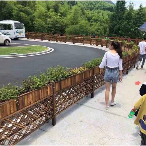 户外防腐木花架隔断栅栏室外庭院围栏餐厅网格花槽阳台花园木花箱