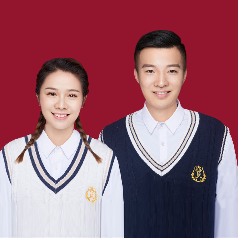 结婚登记照情侣装学院风针织马甲毛衣背心创意领证拍证件照衣服