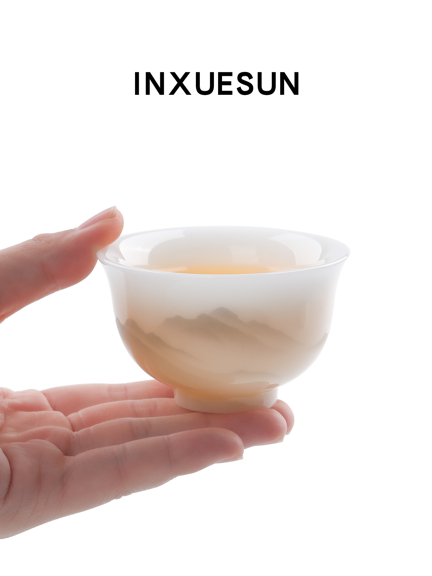 高档璞玉冰种玉瓷主人杯单个高颜值德化白瓷功夫茶具品茗茶杯茶盏