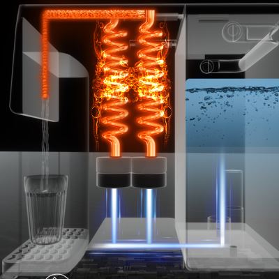 桌面家用净饮一体机反渗透即热式饮水机加热RO净水器台式直饮过滤