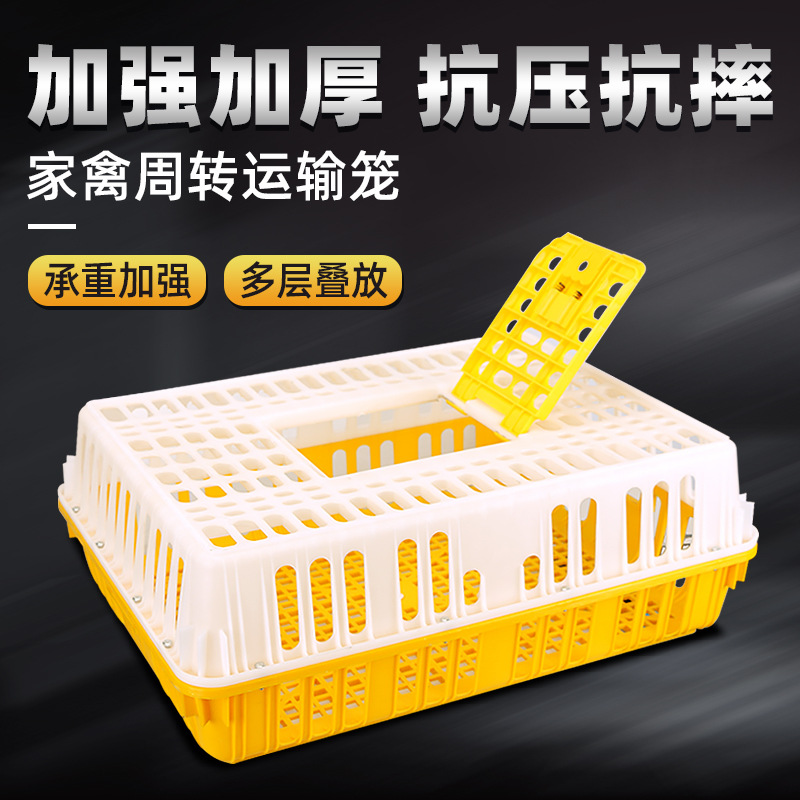 塑料鸡笼运输笼成鸡周转箱鸡鸭鹅兔笼鸽笼家用鸡筐加厚鸡笼子