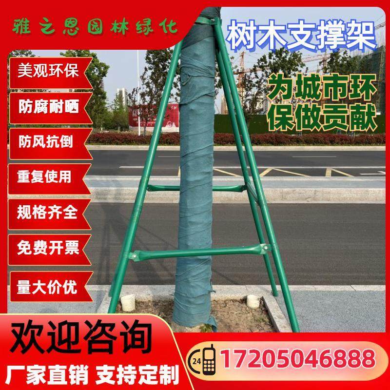 园林绿化树木大树支撑架镀锌钢管固定器苗木防风支架园艺支撑杆