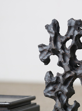 新中式太湖石摆件样板房家居客厅书房博古架茶室桌面软装饰工艺礼