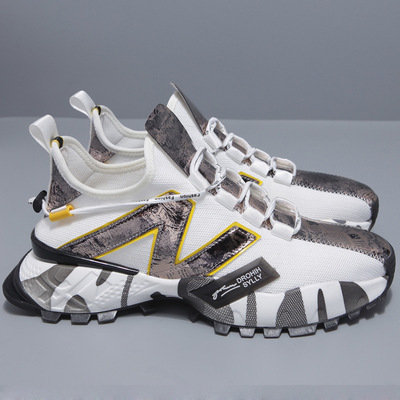 极速2021 Summer New Flying Woven Casual Shoes Men Korean Ver